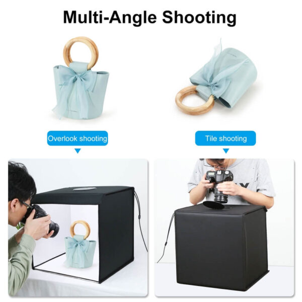 [608] Lồng chụp sản phẩm 40x40cm tích hợp đèn LED Puluz - Metroshop