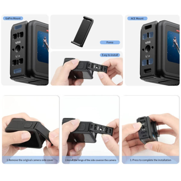 [454] Nắp pin GoPro 13 - 9 quay dọc ngàm GoPro 13 VRIG AC-29 - Metroshop