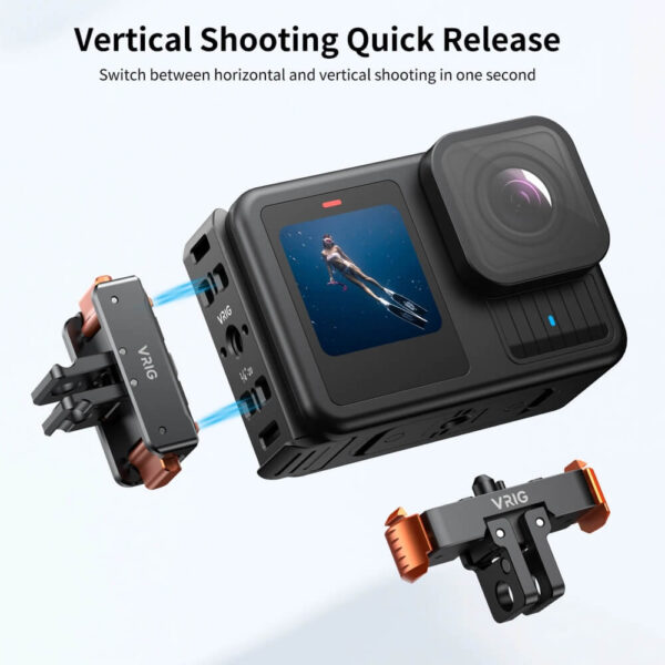 [454] Nắp pin GoPro 13 - 9 quay dọc ngàm GoPro 13 VRIG AC-29 - Metroshop