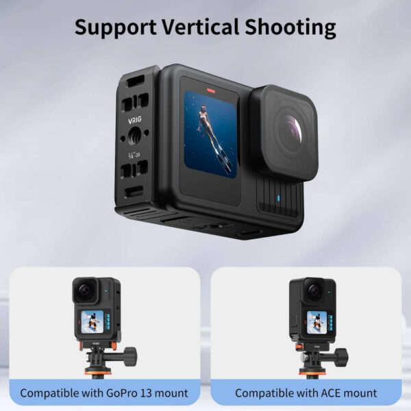 [454] Nắp pin GoPro 13 - 9 quay dọc ngàm GoPro 13 VRIG AC-29 - Metroshop