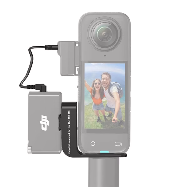 [703] Ngàm gắn DJI Mic 2 / Mini lên insta360 X5 / X4 Cynova - Metroshop