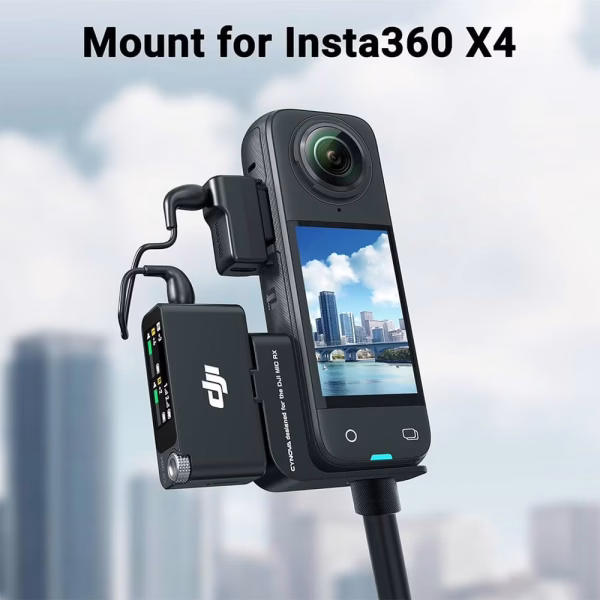 [703] Ngàm gắn DJI Mic 2 / Mini lên insta360 X5 / X4 Cynova - Metroshop