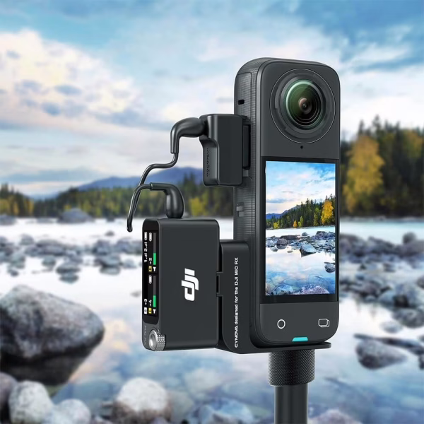 [703] Ngàm gắn DJI Mic 2 / Mini lên insta360 X5 / X4 Cynova - Metroshop